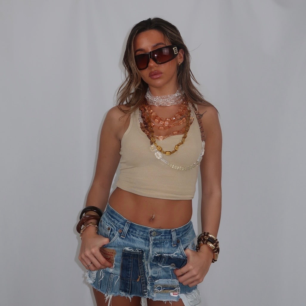 Layered beaded necklace