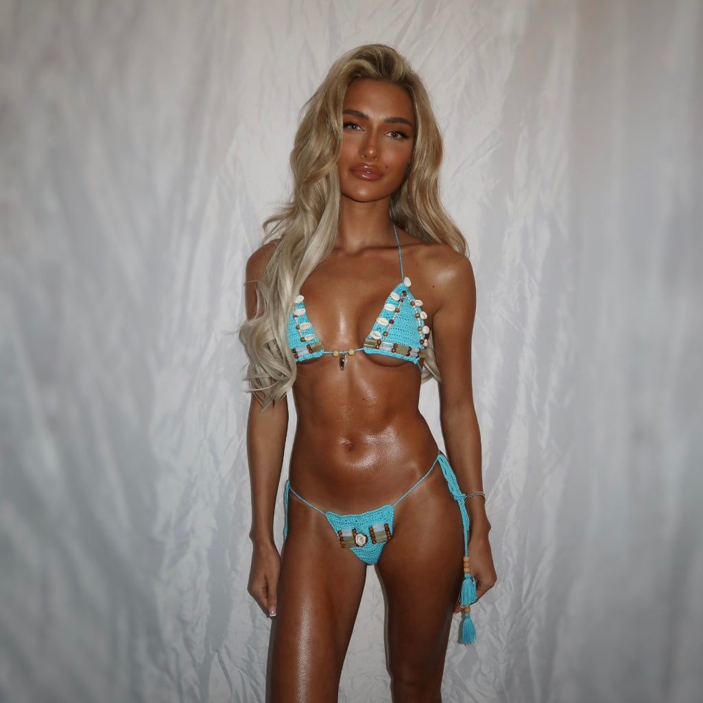 “Tribe” Bikini in Topaz (Ready to ship)