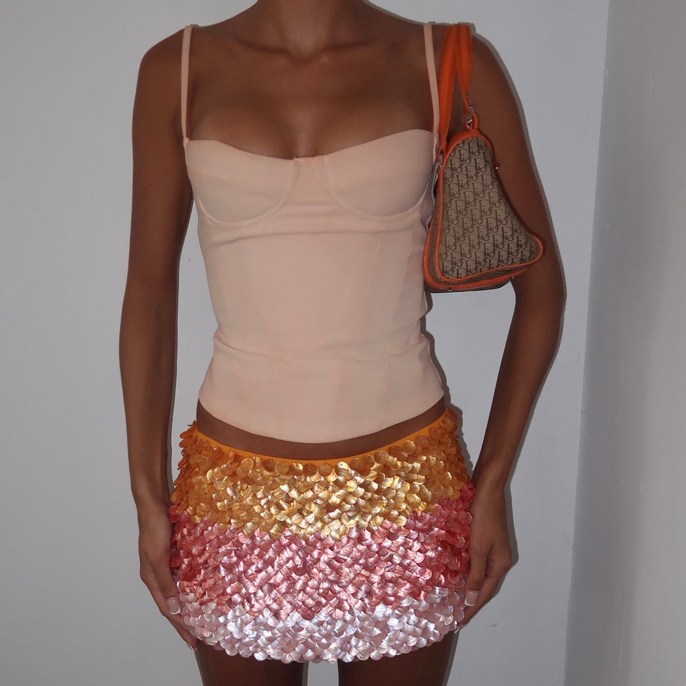 Ombré Scale Skirt in “ Warm Sunrise”