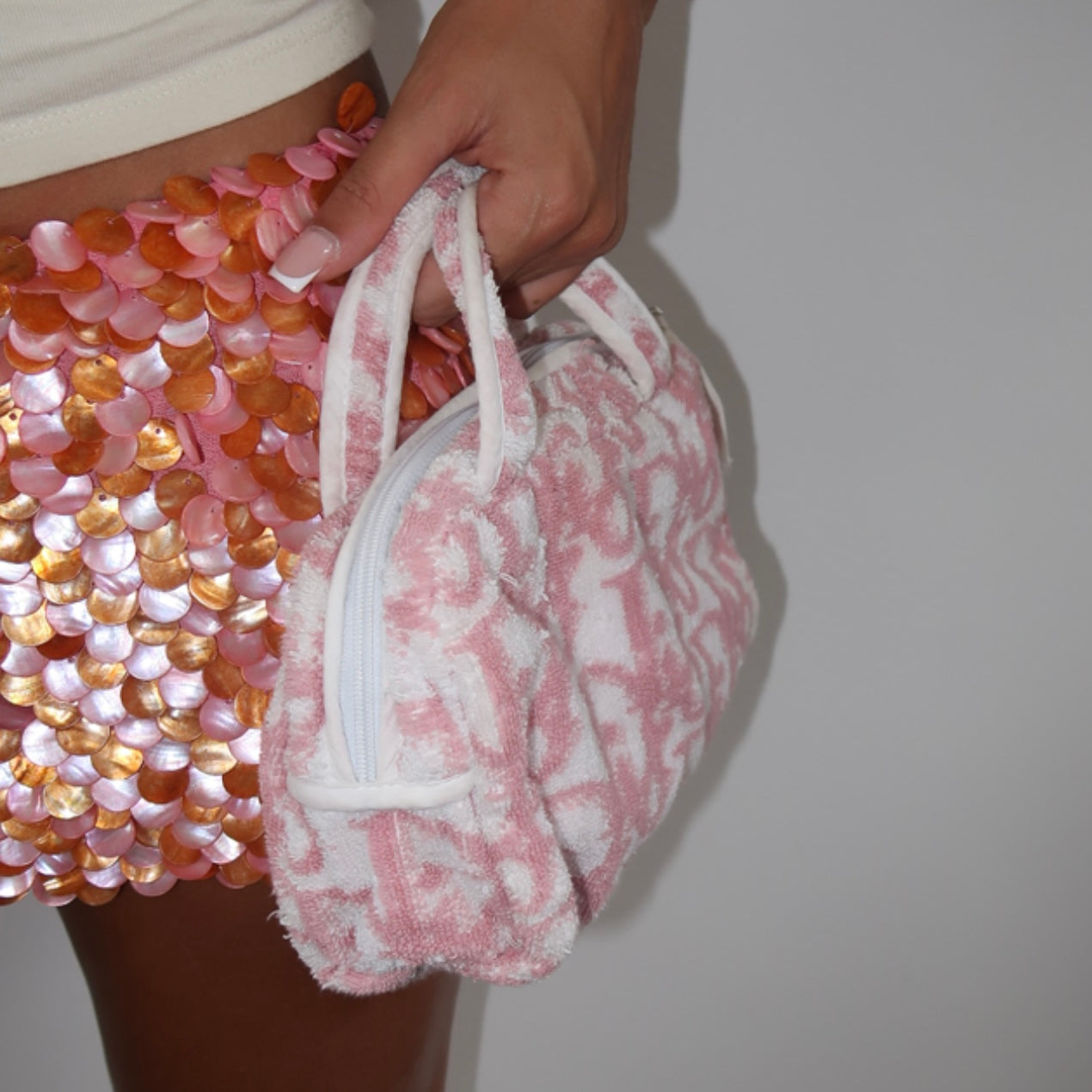 Pick n mix scale skirt - Pink and Light Orange