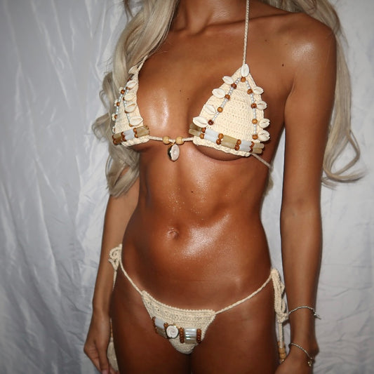 “Tribe” Bikini in Buttercream (Ready to ship)