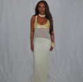 “Scale” maxi dress in Lemon