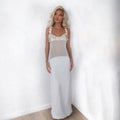 “Mother of pearl” maxi dress