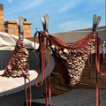 “Scale” bikini in brown