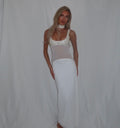 “Mosaic” maxi dress in white