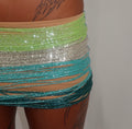 “Fringe” skirt in Ocean