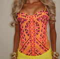 “Aztec” corset in orange
