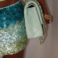 Ombre “Scale” Skirt in Ocean