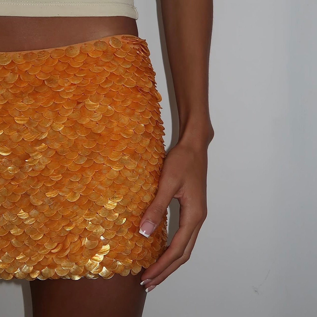 “Scale” Skirt in Light orange