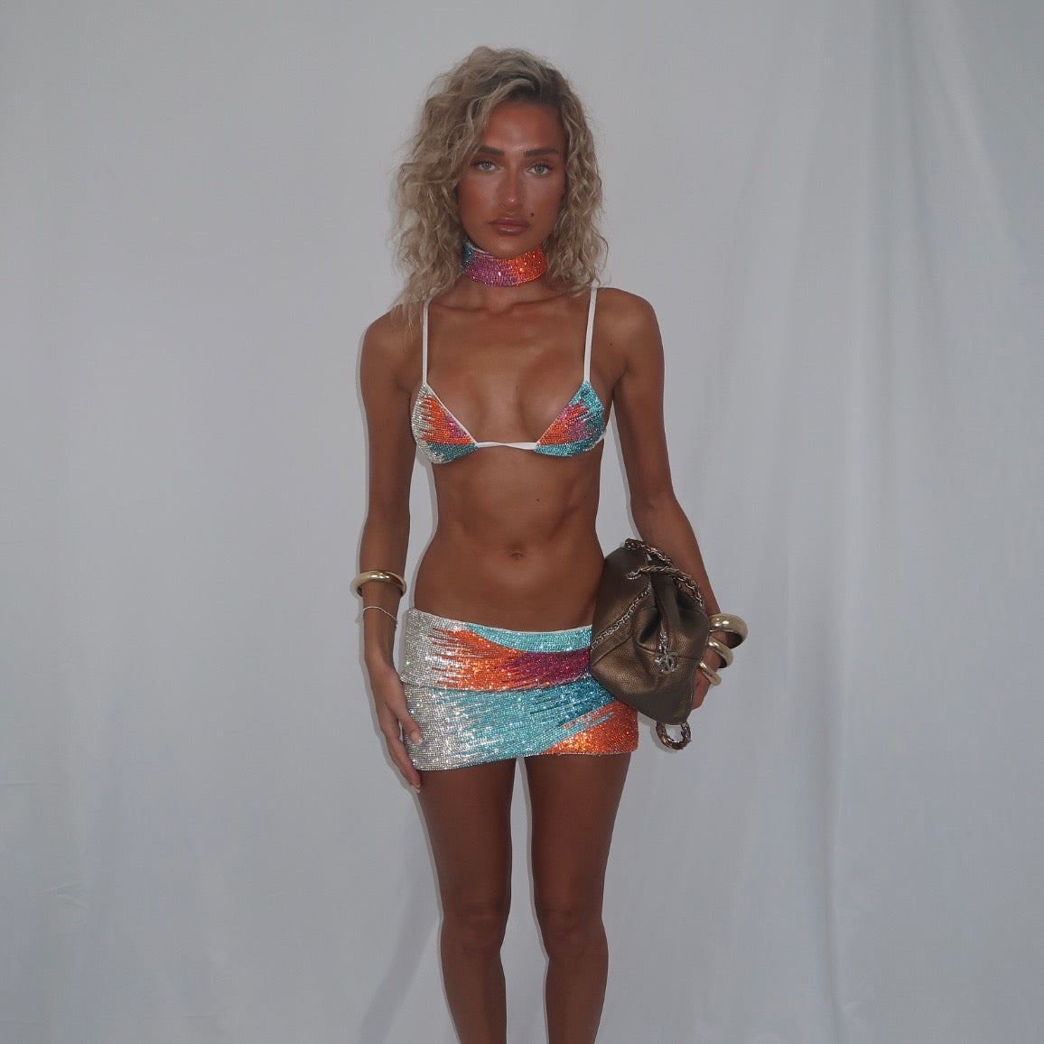 “Midnight sun” bralette and choker