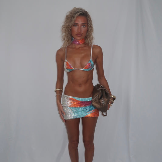 “Midnight sun” bralette and choker