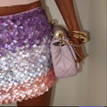 Ombre “Scale” Skirt in Periwinkle