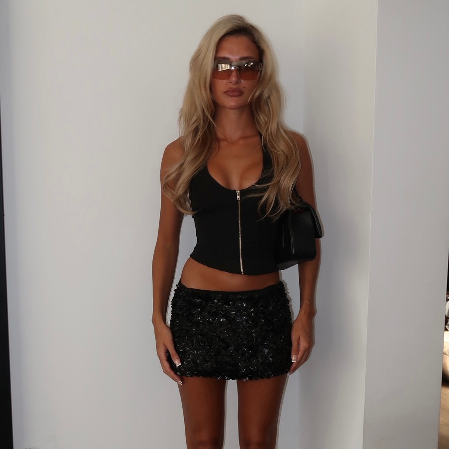 “Scale” Skirt in Black