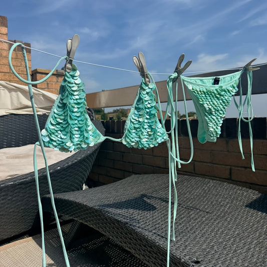 “Scale” bikini in light blue