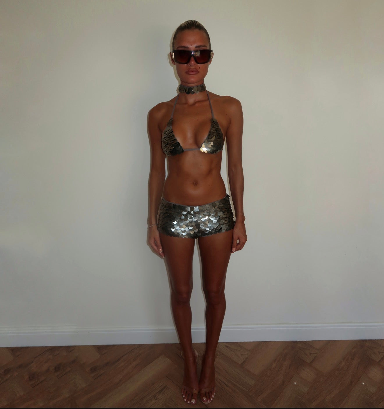 “Scale” three piece in Silver