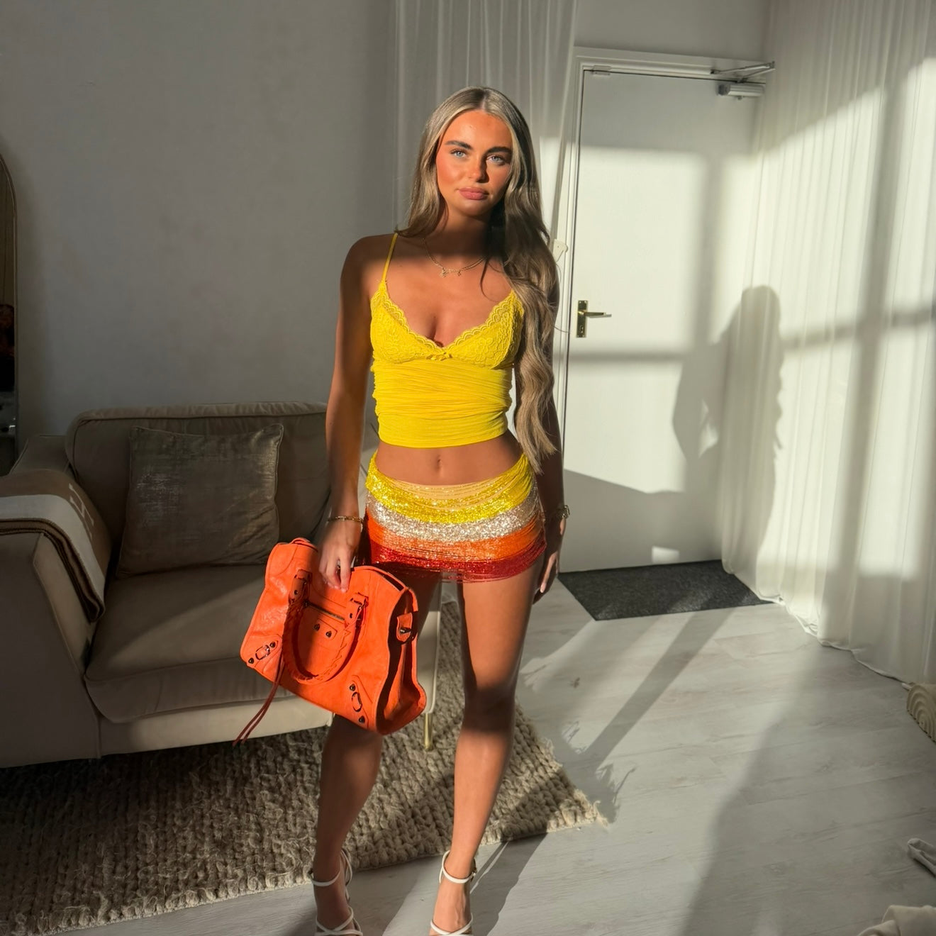 “Fringe skirt” in sunrise