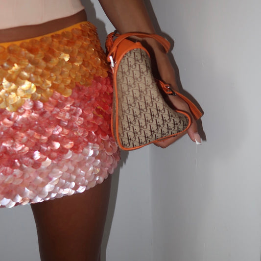 Ombré Scale Skirt in “ Warm Sunrise”