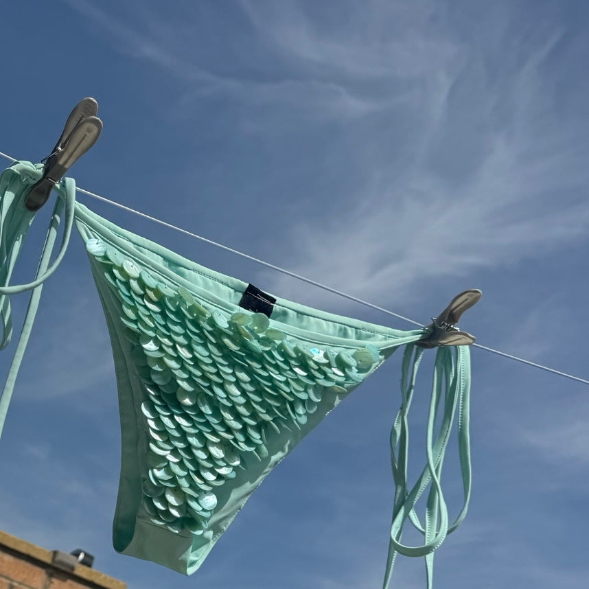 “Scale” bikini in light blue