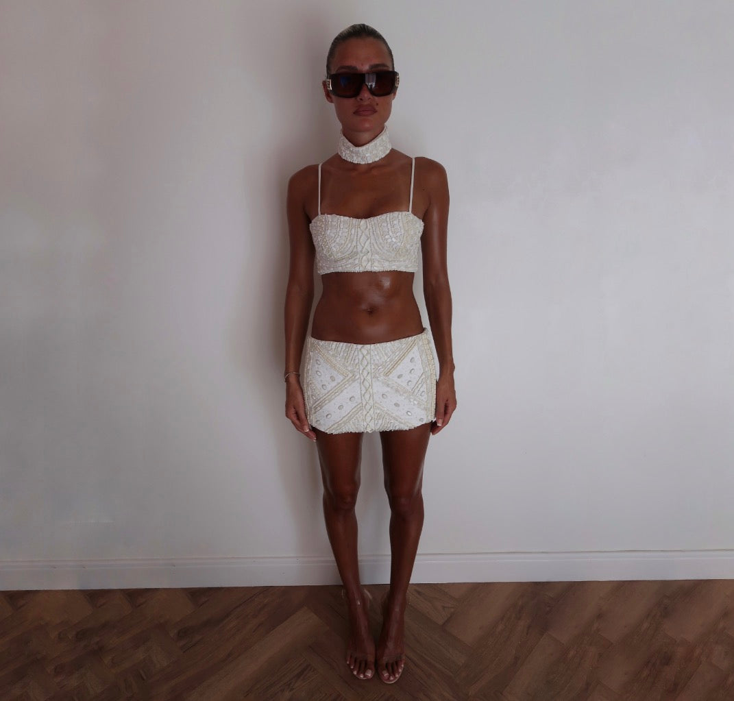 “Aztec” three piece in cream