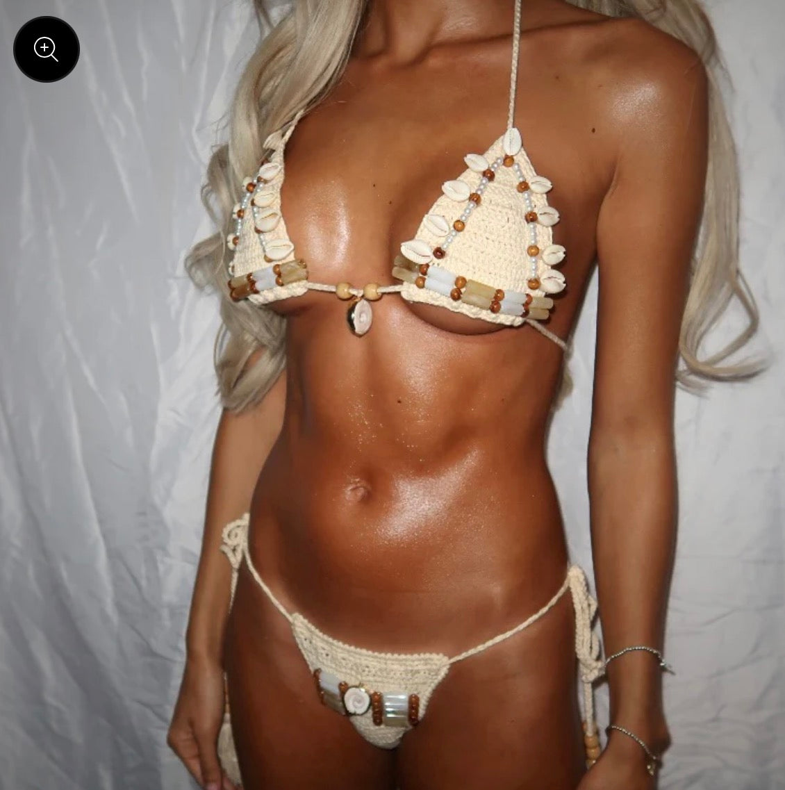 “Tribe” bikini in Buttercream (Ready to ship)